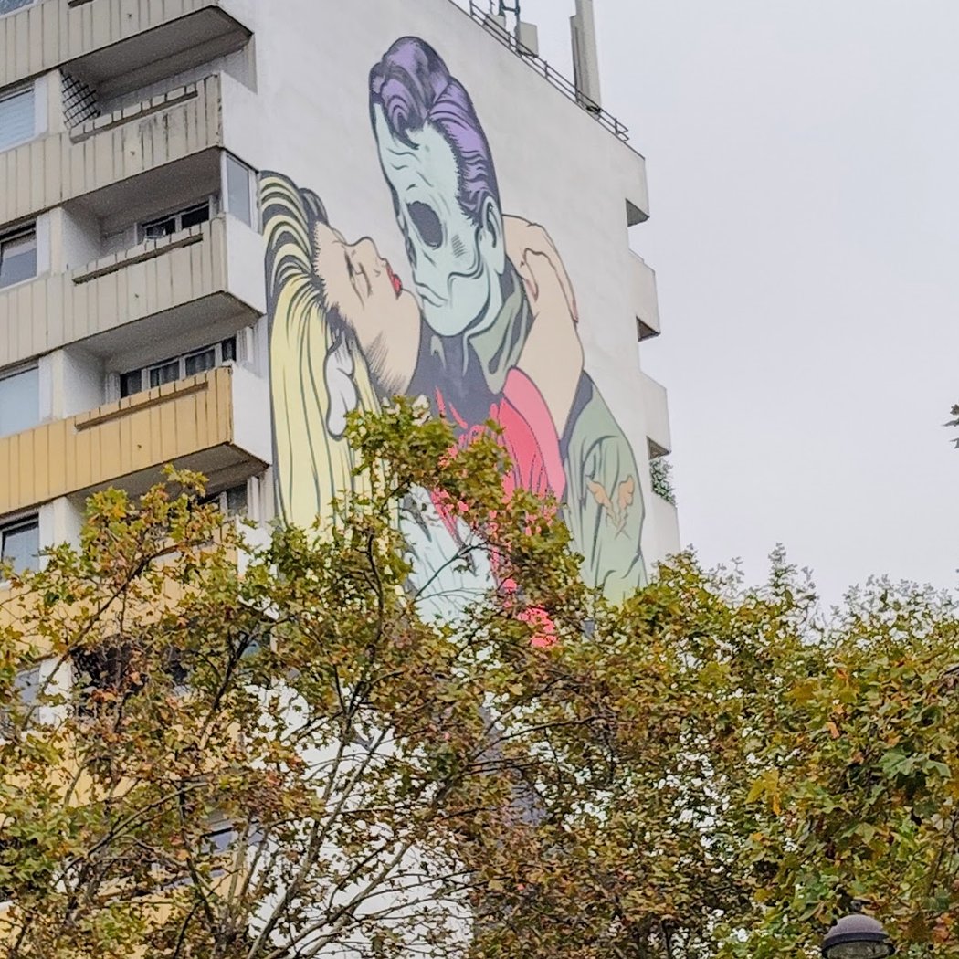 Street Art : D*Face " Love won’t tear us apart" (L'amour ne nous déchirera pas) 2