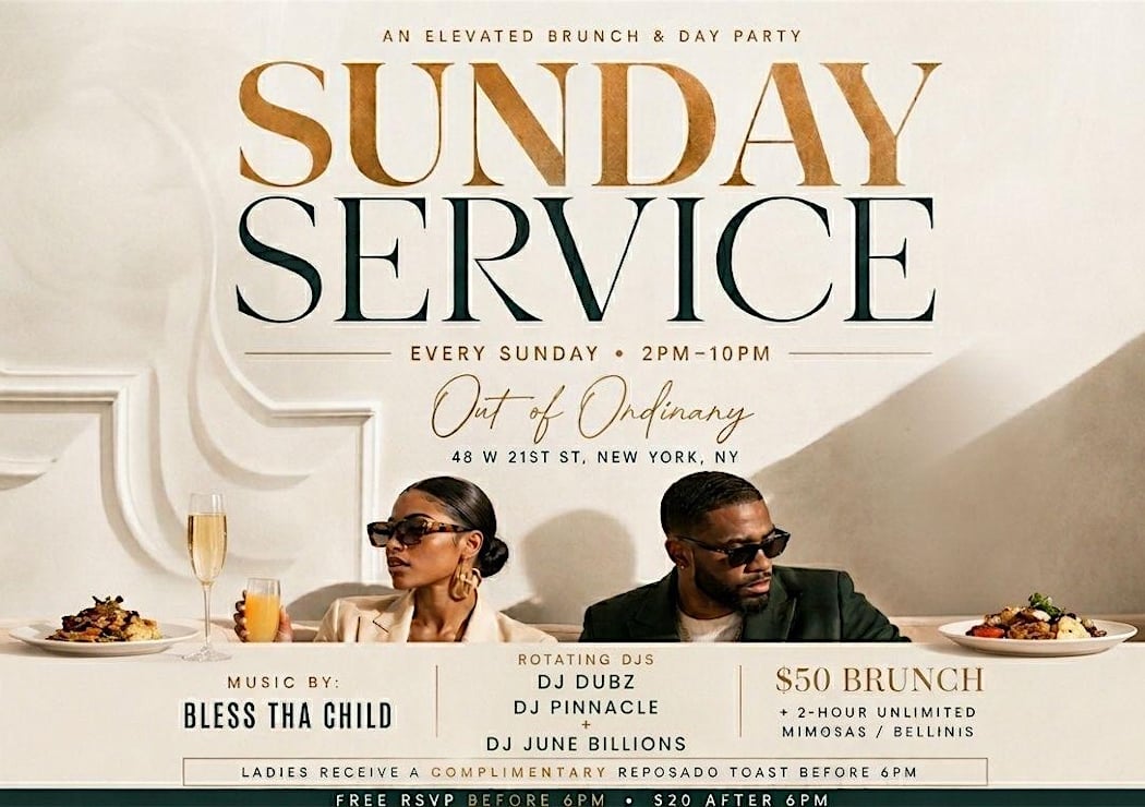 SUNDAY SERVICE: Elevated Brunch & Day Party 1