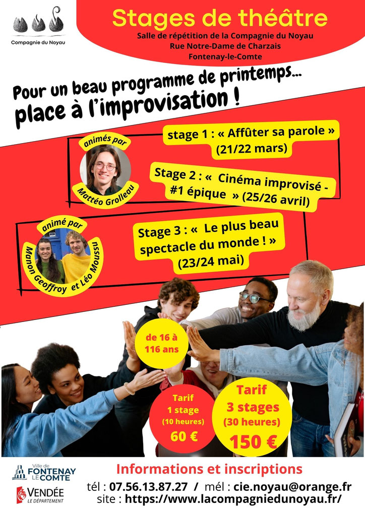 3 stages théâtre pour le printemps 1
