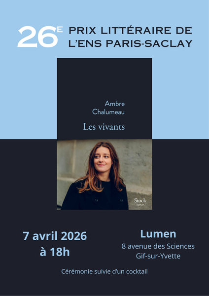 Cérémonie de remise du 26e Prix littéraire ENS Paris-Saclay 1