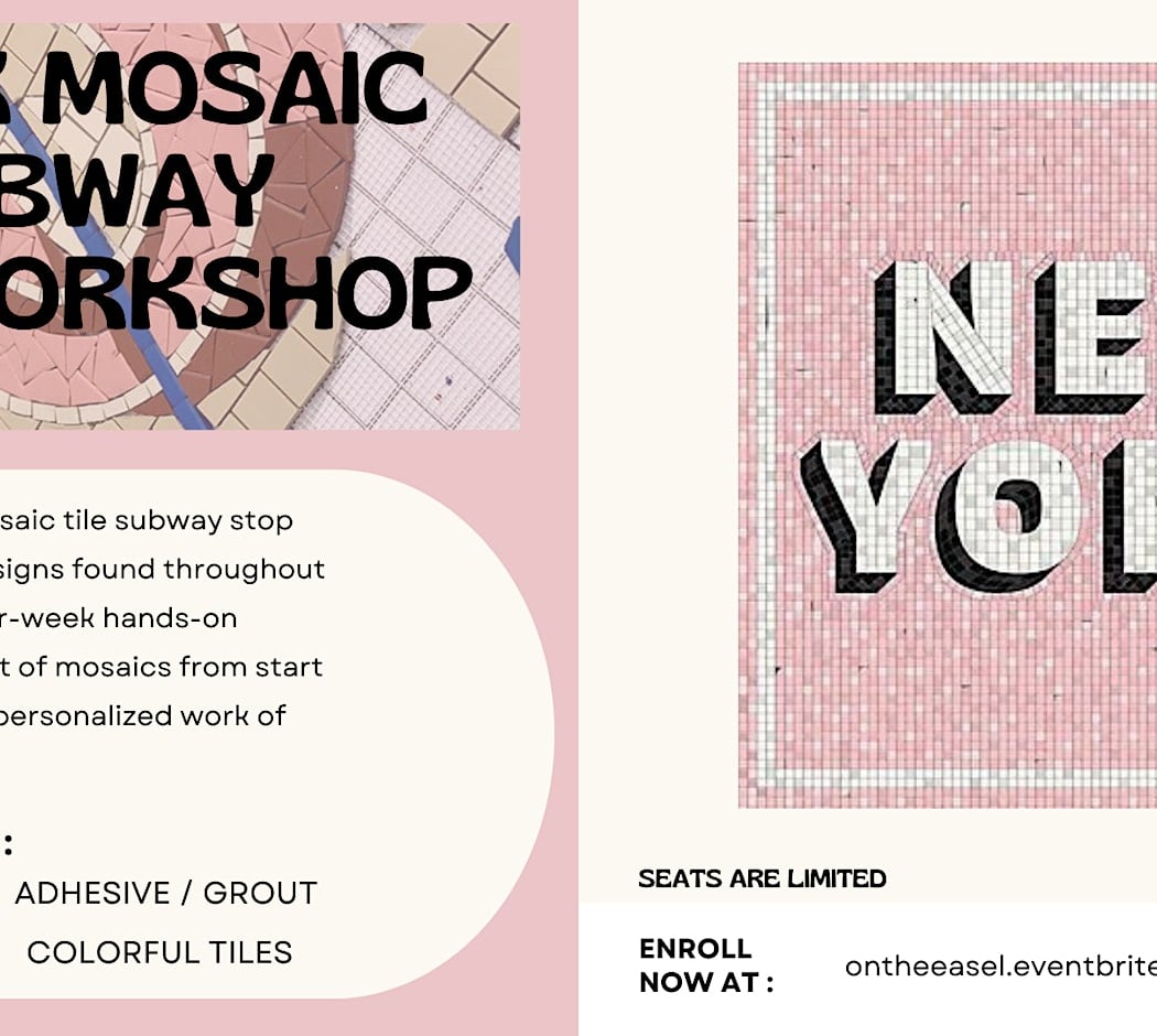 4-Week Mosaic Tile Subway Stop Workshop