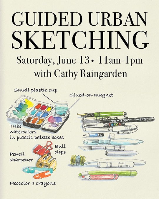 Guided Urban Sketching with Cathy Raingarden