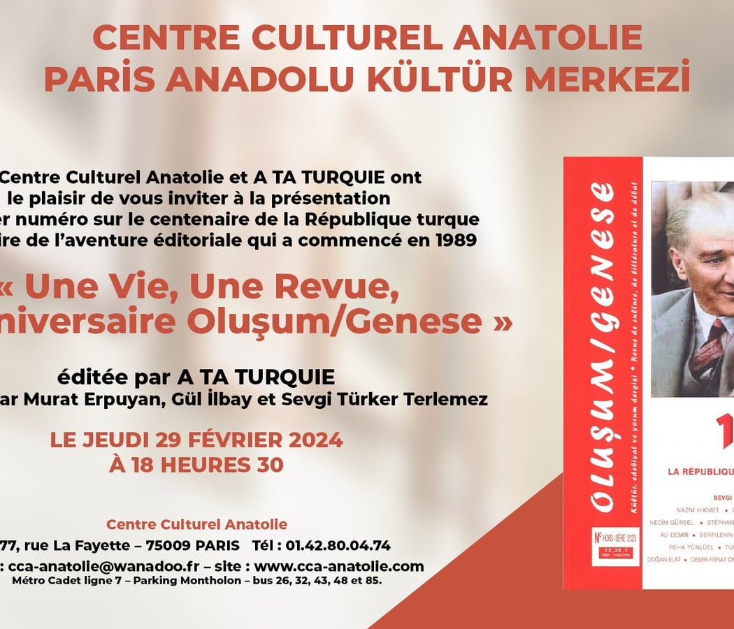 Une Vie, Une Revue, Un Anniversaire Oluşum/Genese 1