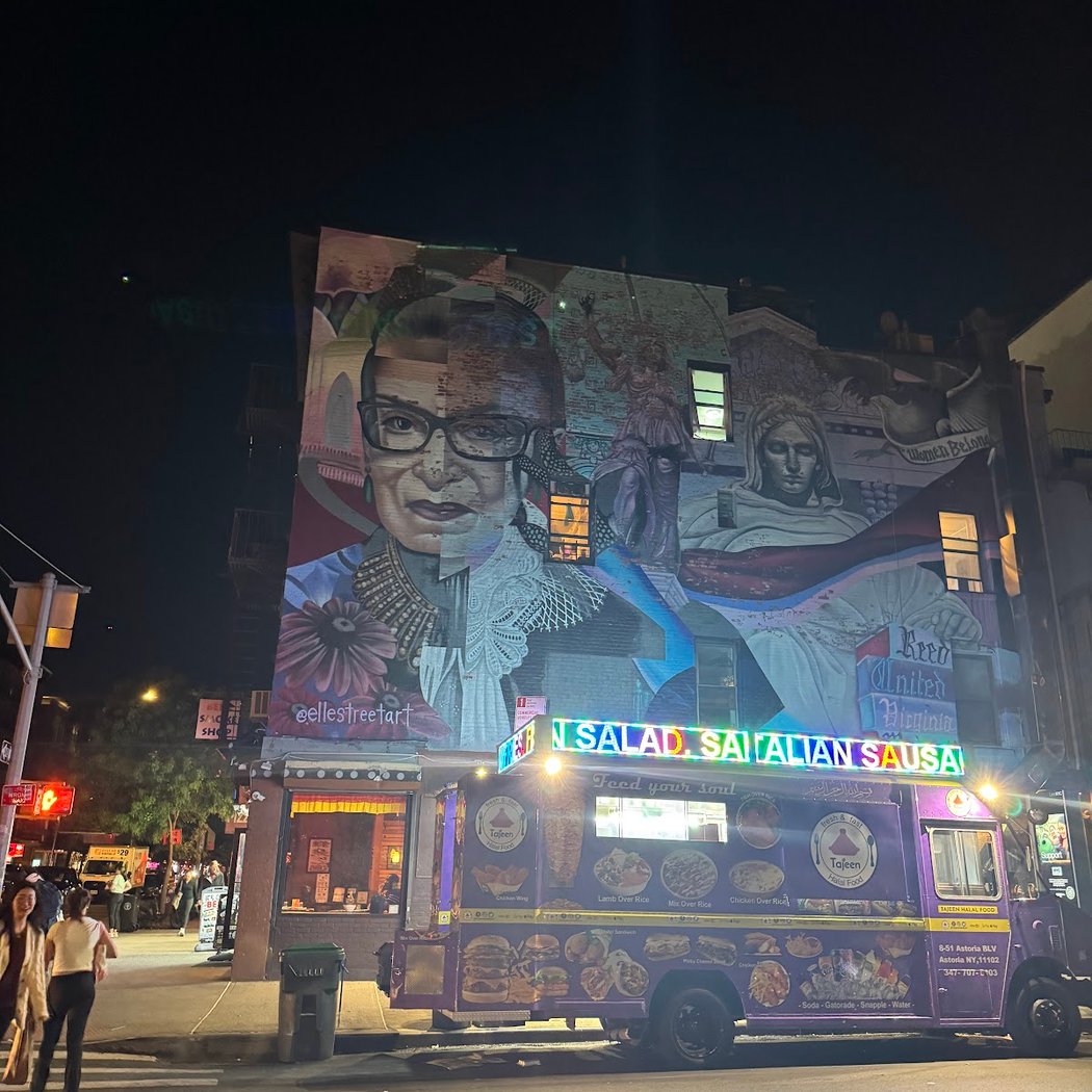 RBG mural by @ellestreetart 2