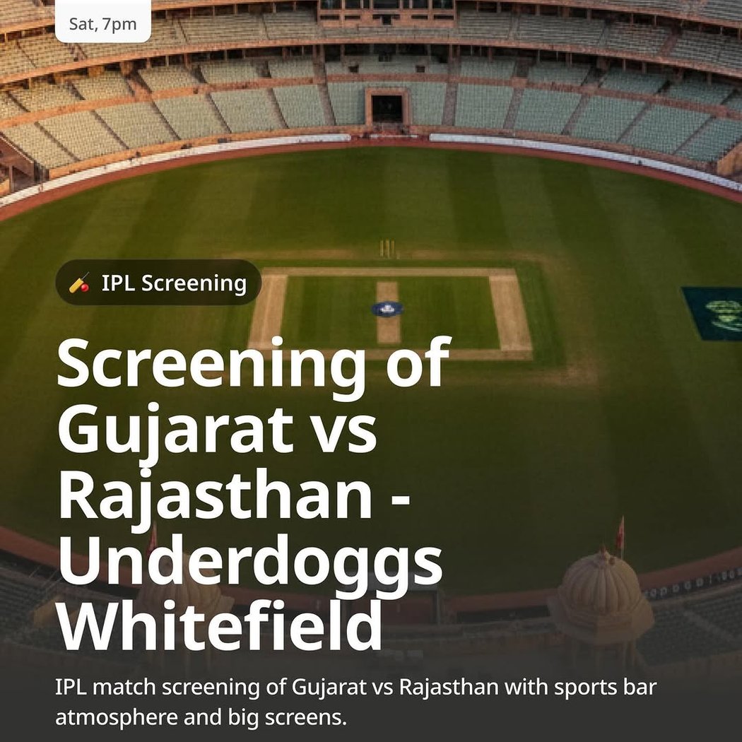 Gujarat vs Rajasthan – Live Screening 1