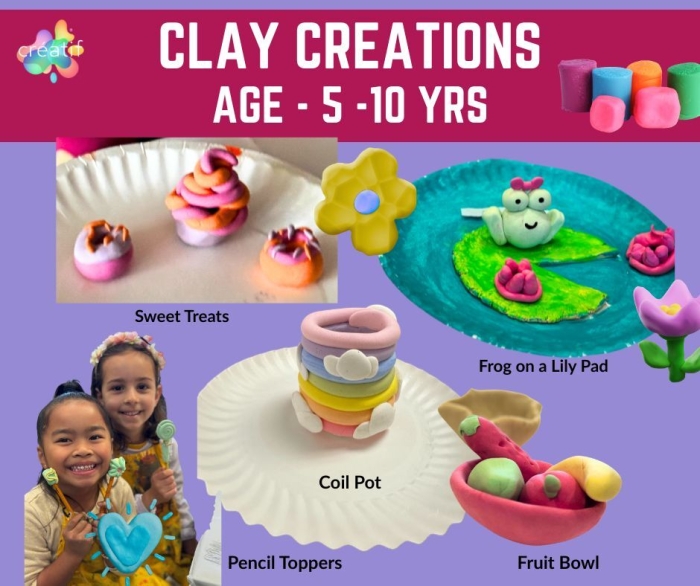 Art Class: Clay Creations (Age 5-10 Yrs) 1