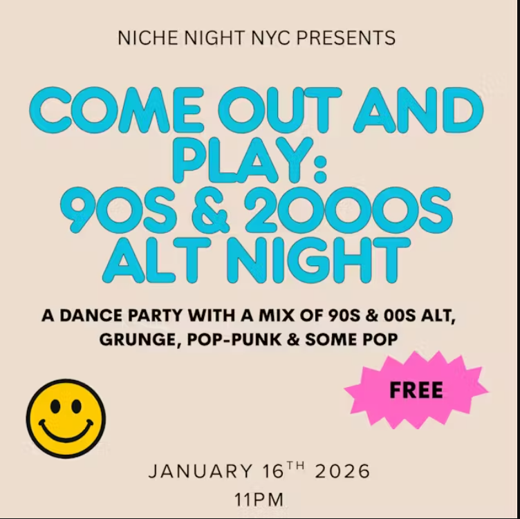 DJ Dance Party: 90's and 00's Alt Night! Come Out & Play 1