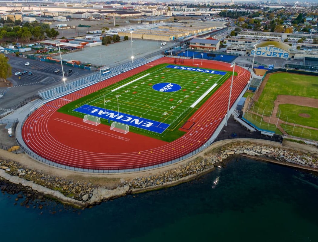 Ribbon-cutting ceremony for Encinal High School athletic field