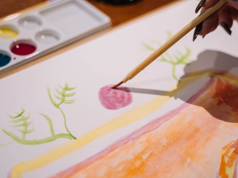 Bees and Blooms art class 1