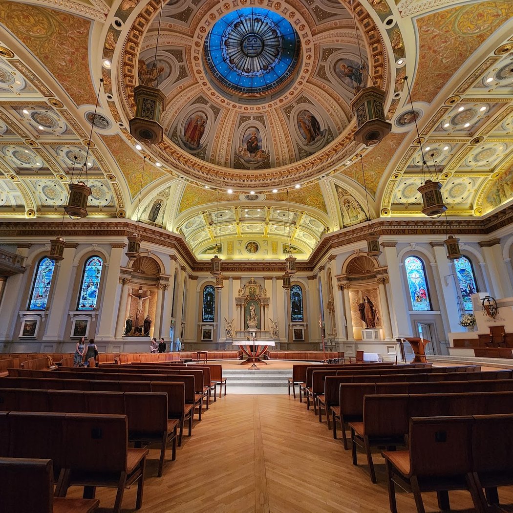 The Cathedral Basilica of St Joseph, nightly projections 2