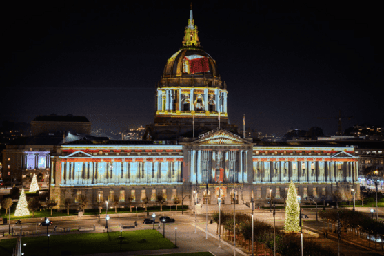 SF City Hall's Brand New Animated Light Show 1
