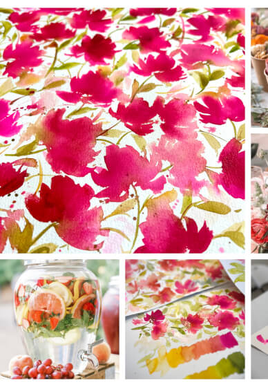 Mother's Day Floral Watercolor Workshop 1