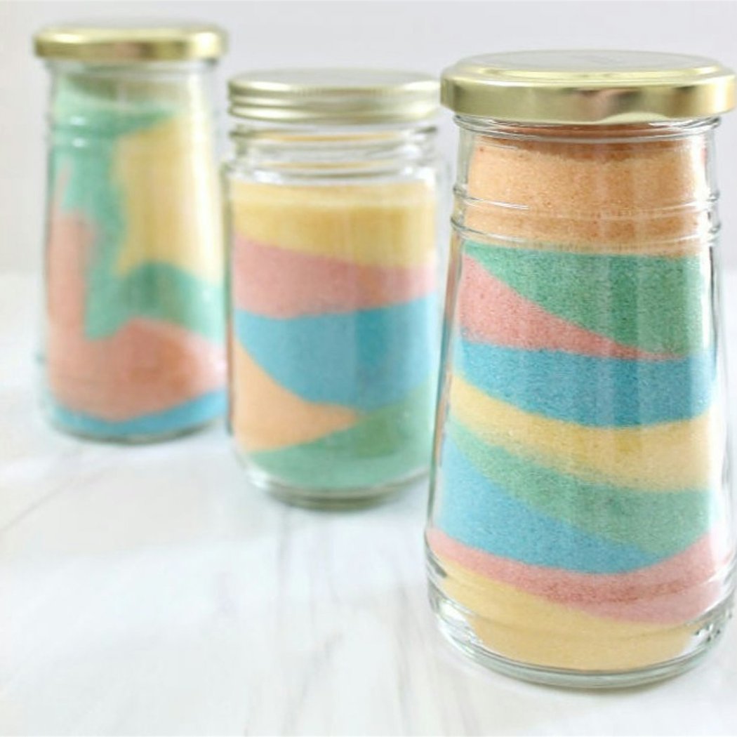 Make colored salt and fill a jar to take home 1