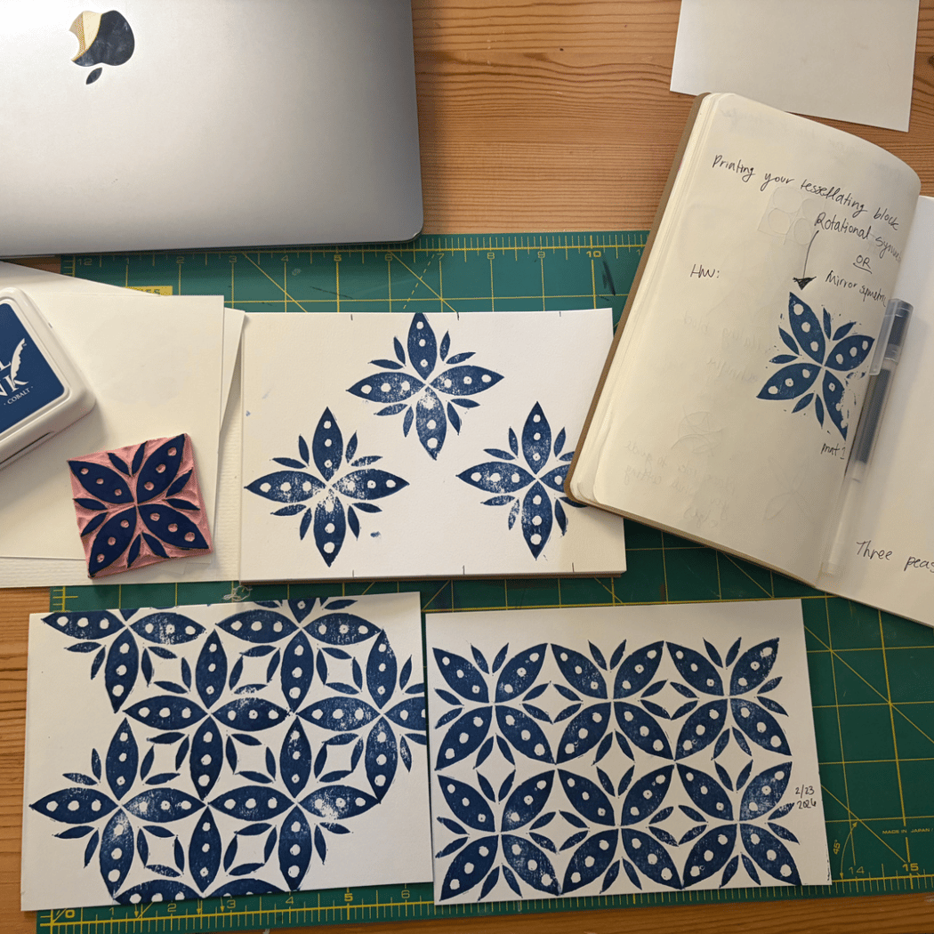 Block Printing: Block Carving & Pattern Design 4