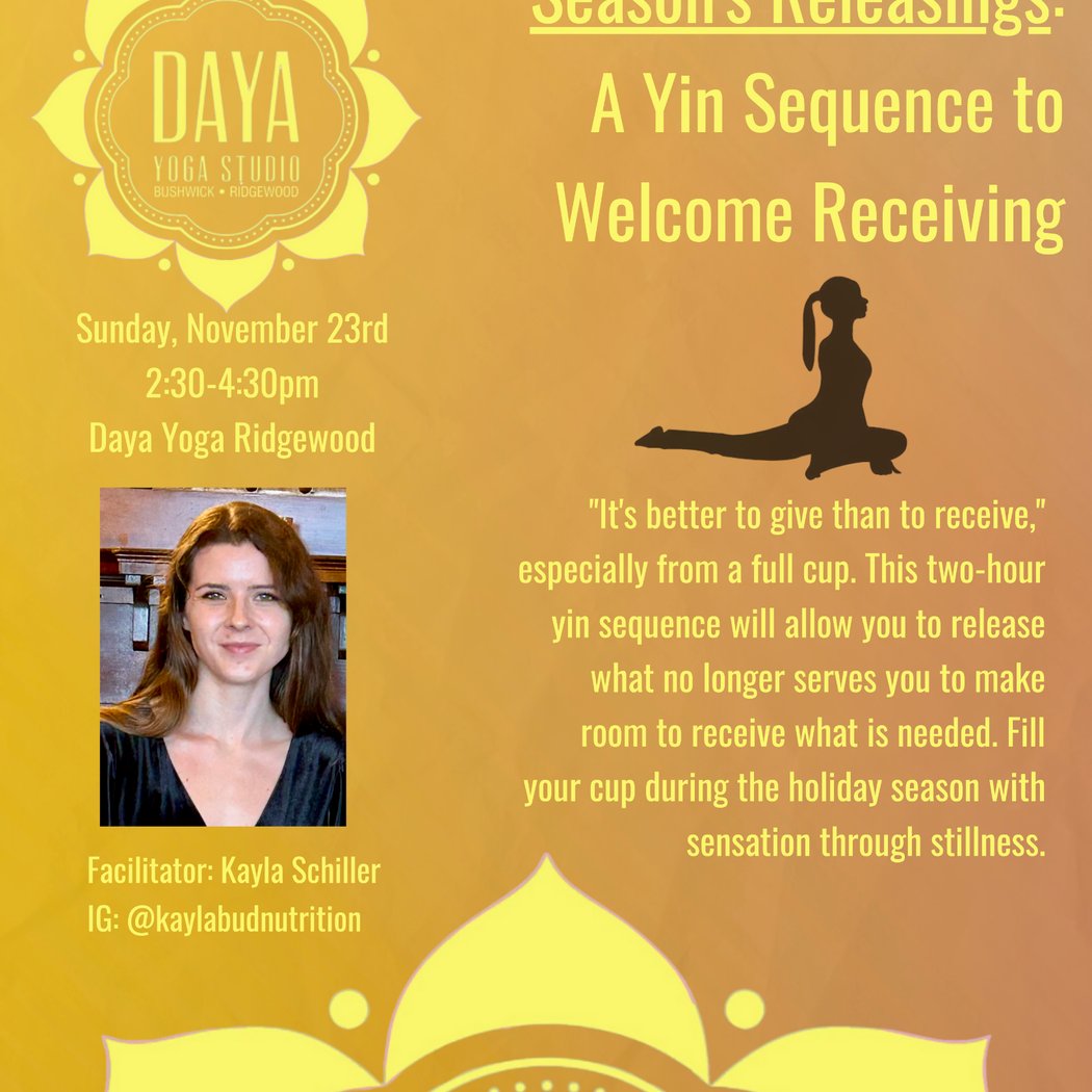Season's Releasings: A Yin Sequence to Welcome Receiving 1