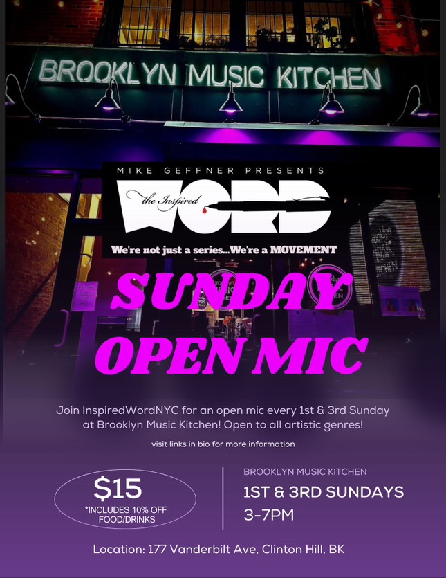 InspiredWordNYC Open Mic 1