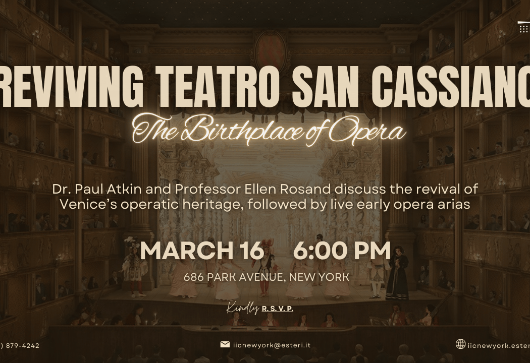 Reviving Teatro San Cassiano: The Birthplace of Opera 1