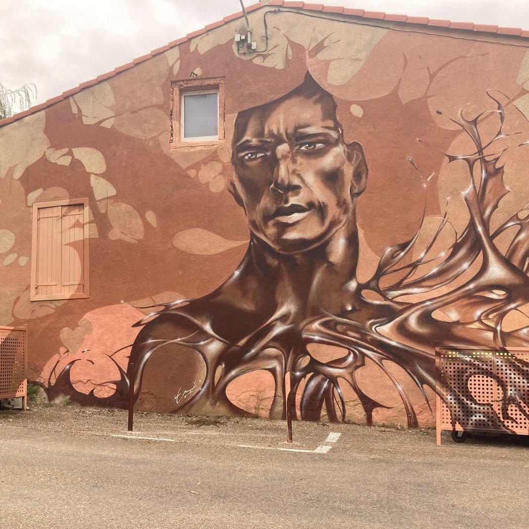 Fresque "Géant du cuivre" de Emy 1