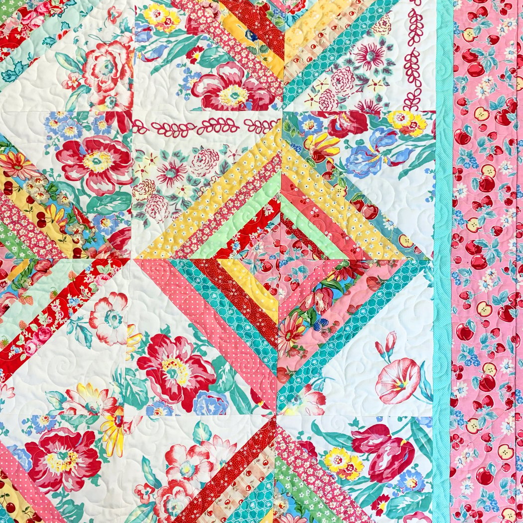 Retro 1950's Tablecloth Quilt 1