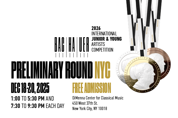 2026 Bachauer International Piano Competitions Preliminary Round 1