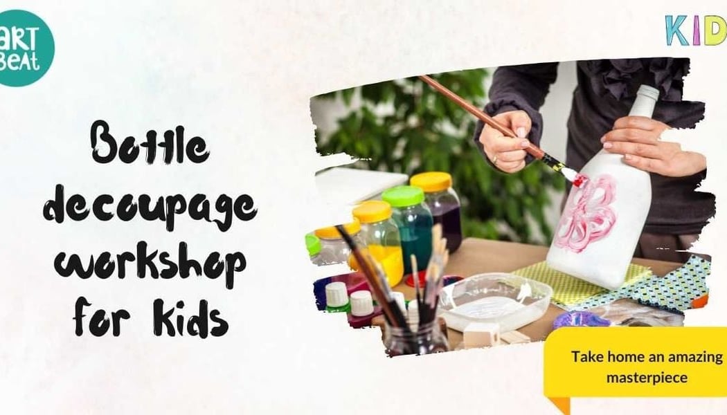 Bottle decoupage for kids 1