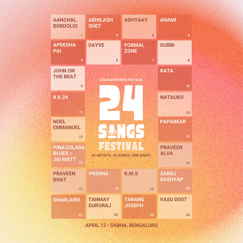 24 Songs Festival by BlrGrooveCo 1