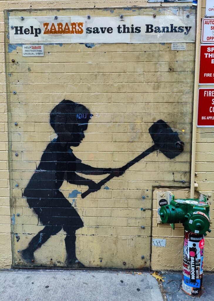 Banksy "Hammer Boy" Mural 4