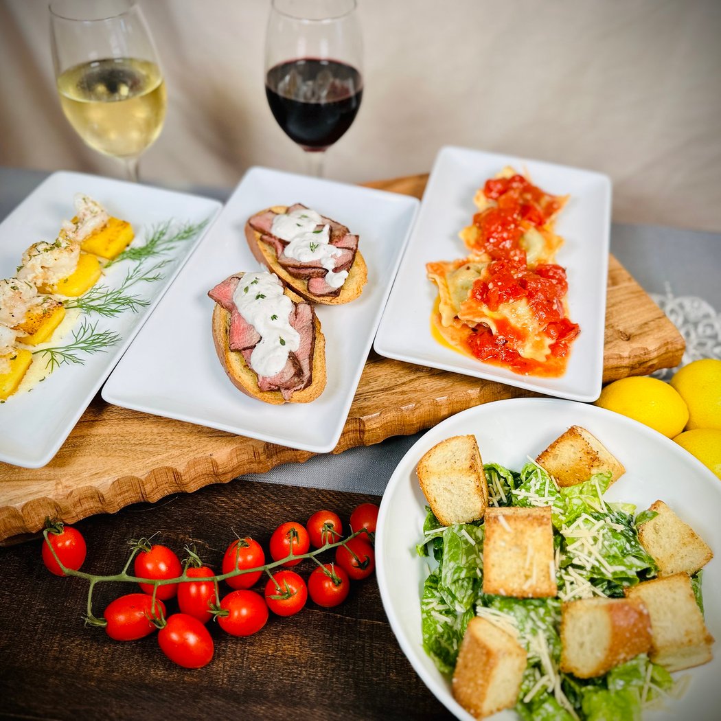 Mission Grape Wine Flight and Chef's Pairings 4
