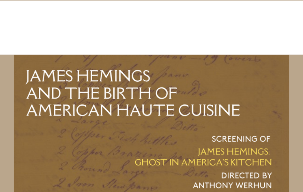 James Hemings and the Birth of American Haute Cuisine 1
