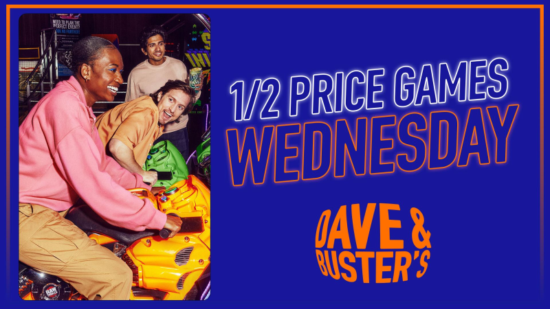 1 / 2 Price Games Wednesdays 1