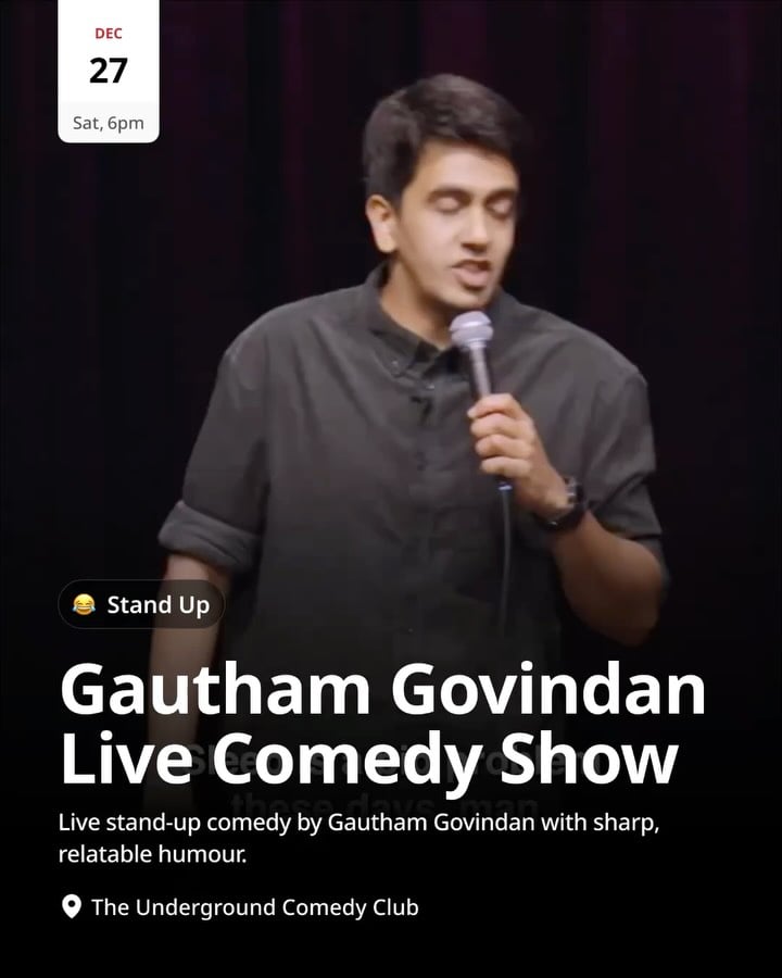 Gautham Govindan Live Comedy Show 1