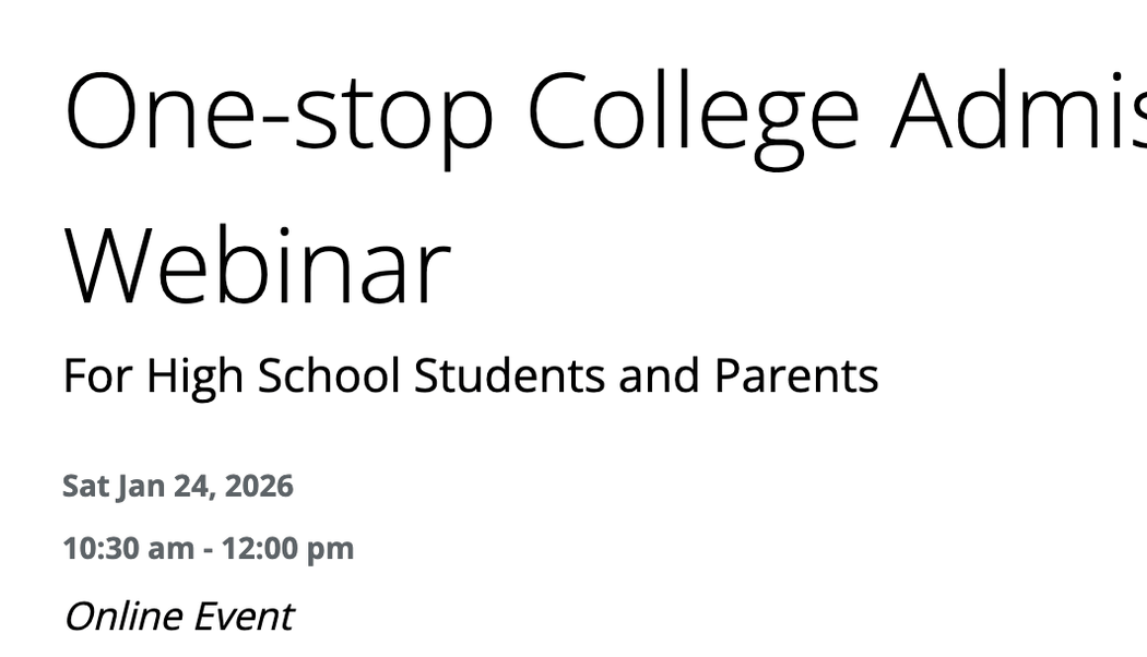 Library Happenings: College Admissions Webinar 1