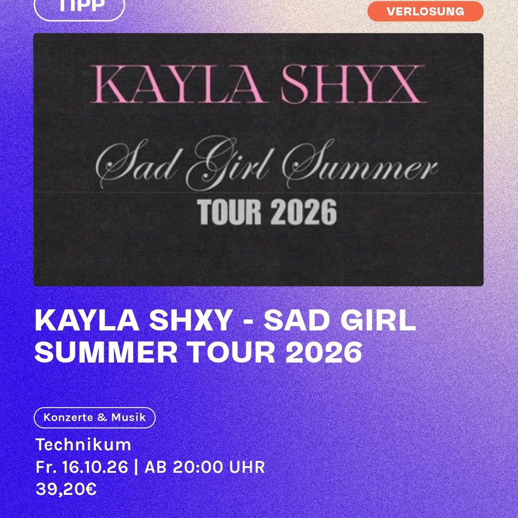 Kayla Shyx - Sad Girl Summer Tour 2026 1