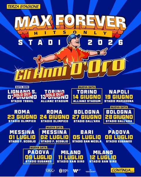 Max Pezzali - Stadi Tour 2026 1