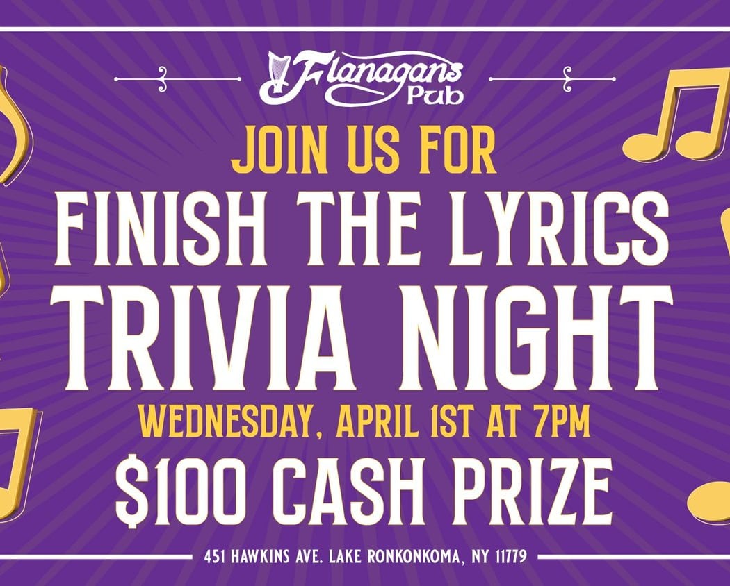 Finish the Lyrics Trivia Night 1