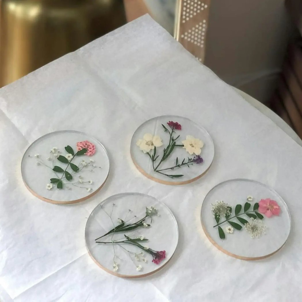 Pressed Flower Coasters Workshop 3