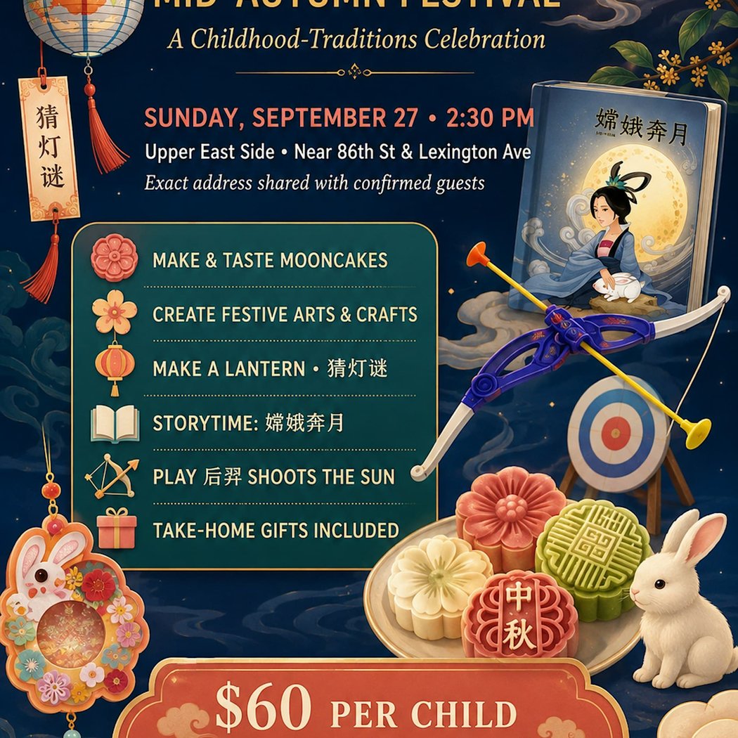 Kids Mid-Autumn Festival 2026 - Making mooncakes, making lanterns, and more