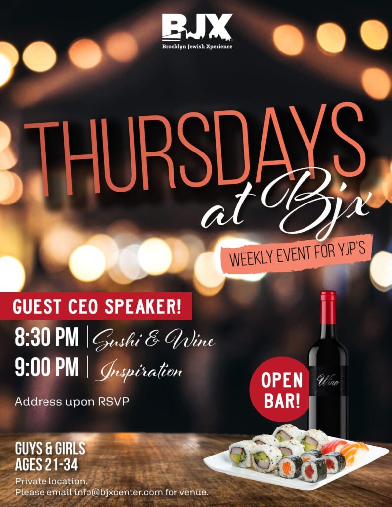 Jewish Events for Young Professionals – Dinner and Dialogue 1