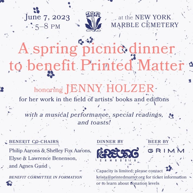 Printed Matter Spring Benefit Events 1
