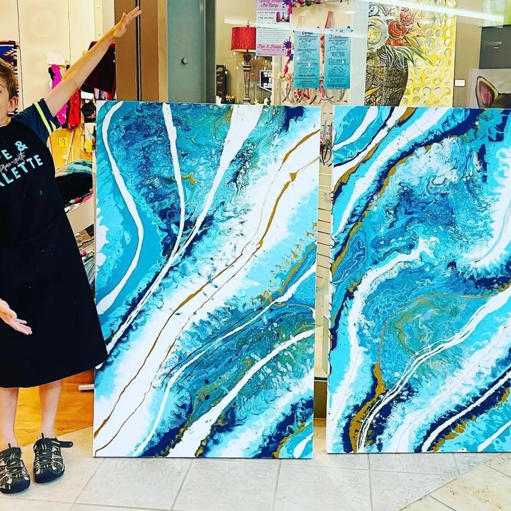 Fluid Art on Canvas Workshop 2