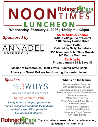 Noon Times Networking Luncheon - Sponsored by Redwood Credit Union 2