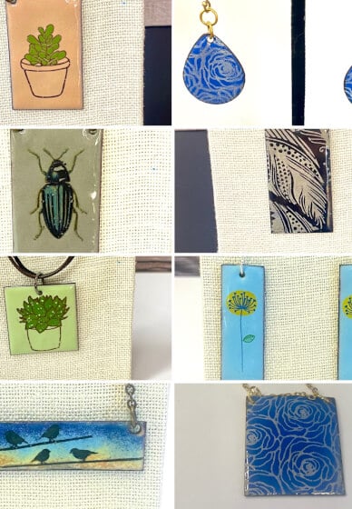 ENAMELING JEWELRY WITH DECALS AND SILK SCREENING WORKSHOP 1