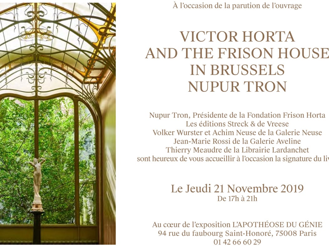 Signature de livre Victor Horta & maison Frison Bruxelles 1