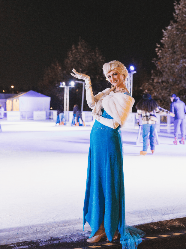 Elsa Character Night at the Ice Rink 1