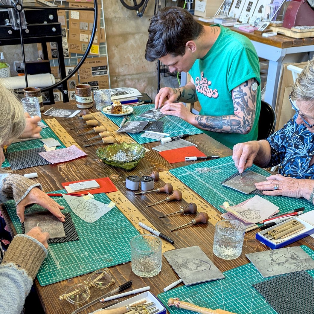 Introduction to Linocut Printmaking Workshop with Christine Vineyard 1