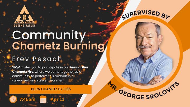 Community Chametz Burning Erev Pesach 1