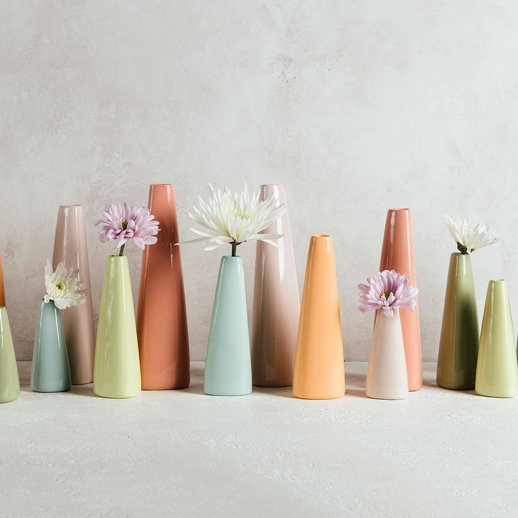 E Lo Ceramic Art Handmade colored porcelain vases 1
