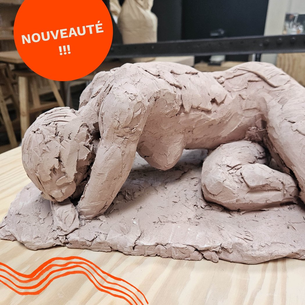 Cours de sculpture d'après modèle vivant au mois ou au trimestre 2
