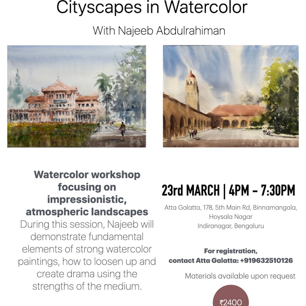 Watercolor Painting Workshop by Najeeb Abdulrahiman 1