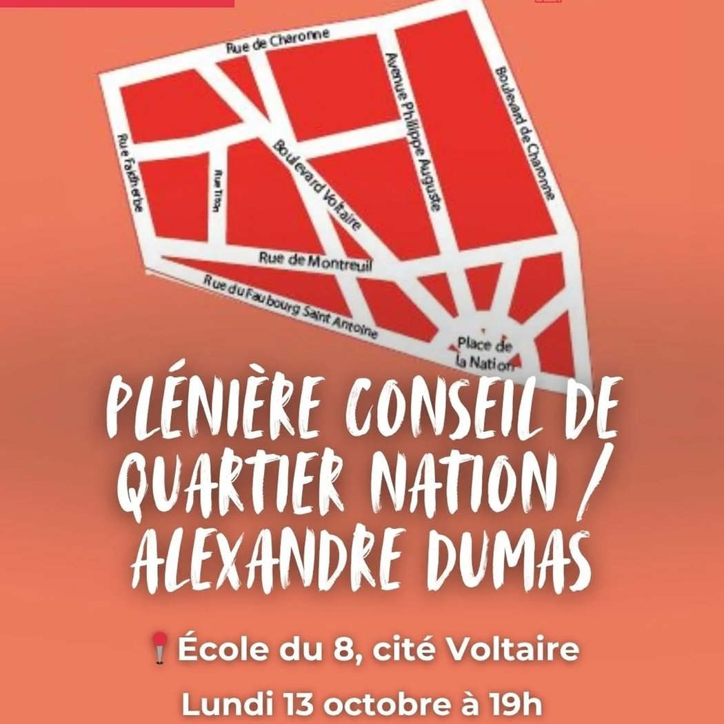PLÉNIÈRE CONSEIL DE QUARTIER NATION / ALEXANDRE DUMAS 1